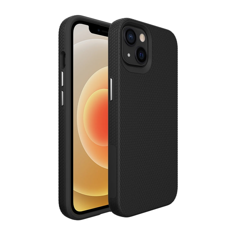 For iPhone 14 Plus Triangle Armor Texture Phone Case