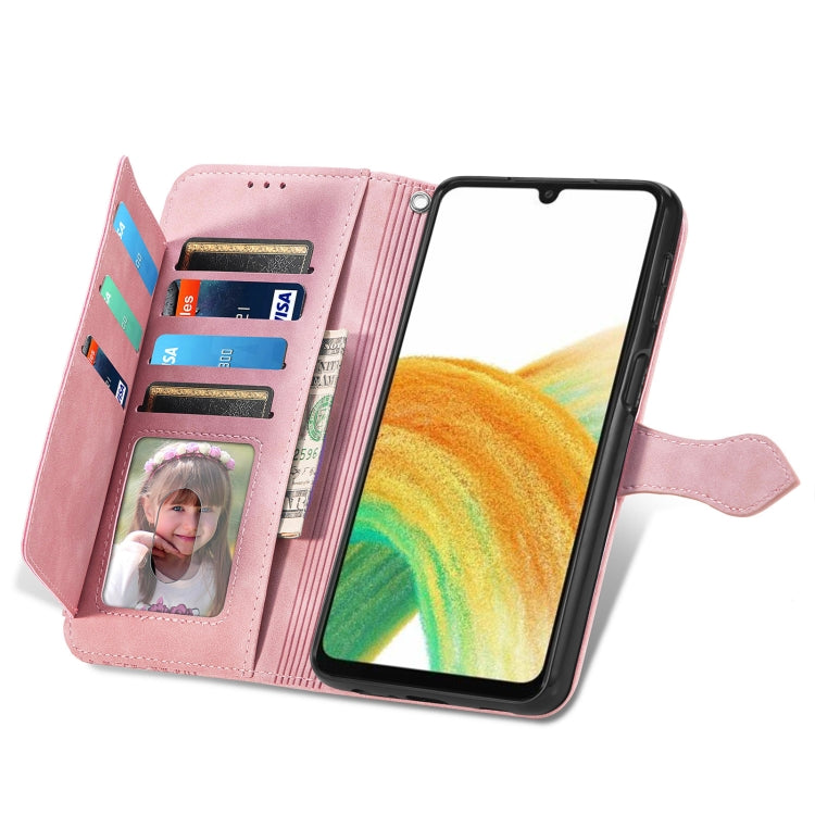 For Samsung Galaxy A13 4G Embossed Flower Shockproof Leather Phone Case