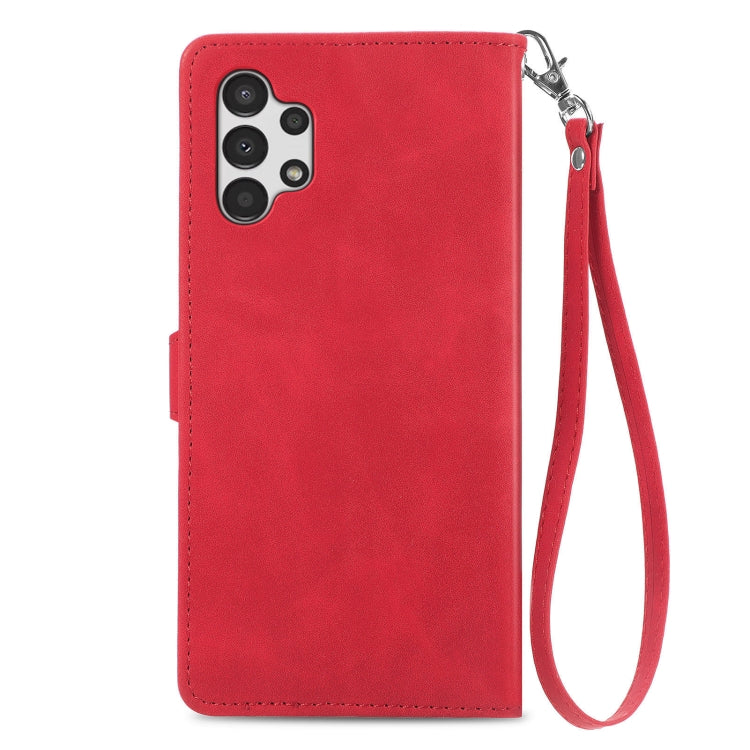For Samsung Galaxy A13 4G Embossed Flower Shockproof Leather Phone Case