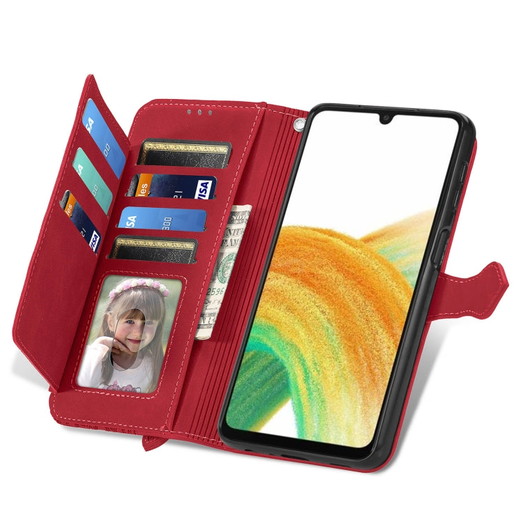 For Samsung Galaxy A13 4G Embossed Flower Shockproof Leather Phone Case