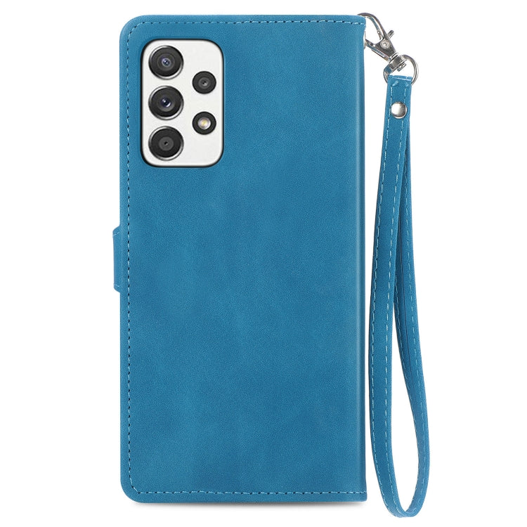 For Samsung Galaxy A52s 5G Embossed Flower Shockproof Leather Phone Case