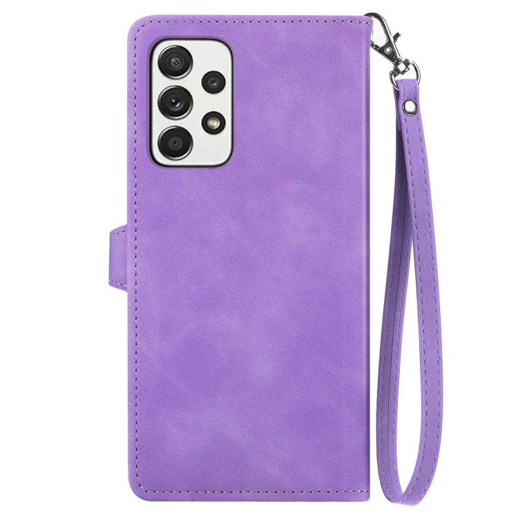 For Samsung Galaxy A52s 5G Embossed Flower Shockproof Leather Phone Case