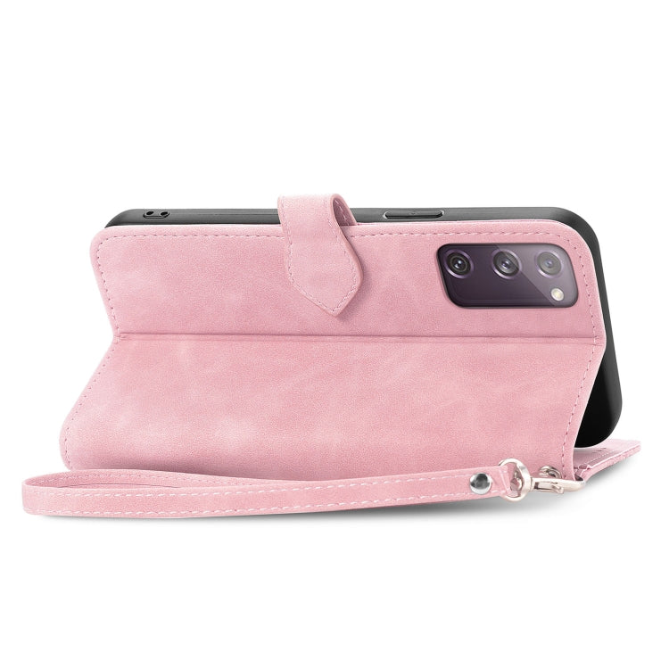 For Samsung Galaxy S20 FE Embossed Flower Shockproof Leather Phone Case