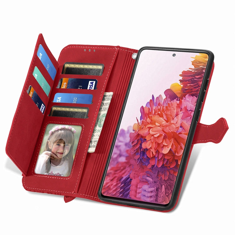 For Samsung Galaxy S20 FE Embossed Flower Shockproof Leather Phone Case