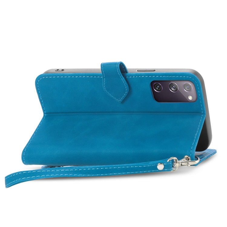 For Samsung Galaxy S20 FE Embossed Flower Shockproof Leather Phone Case