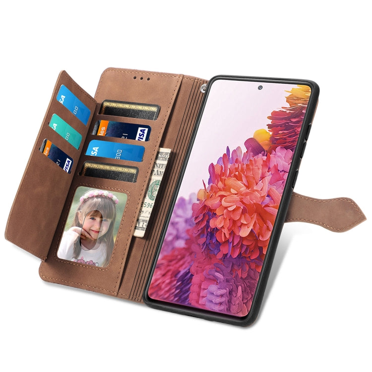 For Samsung Galaxy S20 FE Embossed Flower Shockproof Leather Phone Case