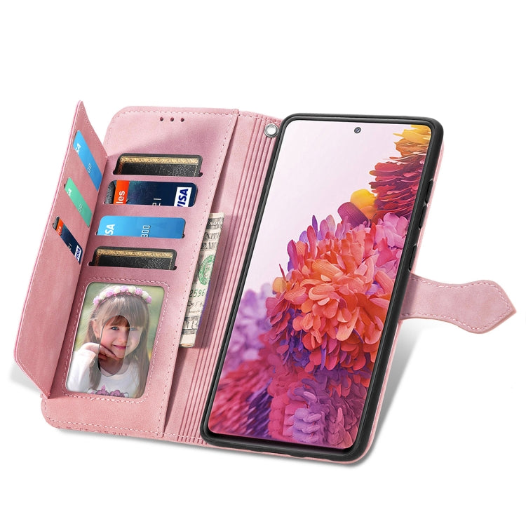 For Samsung Galaxy S20+ Embossed Flower Shockproof Leather Phone Case
