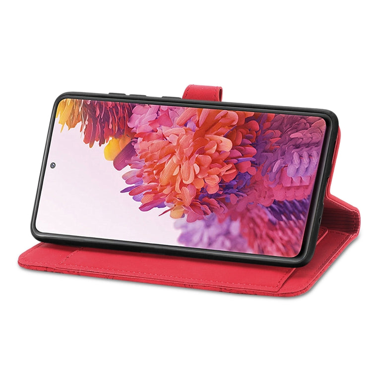 For Samsung Galaxy S20+ Embossed Flower Shockproof Leather Phone Case