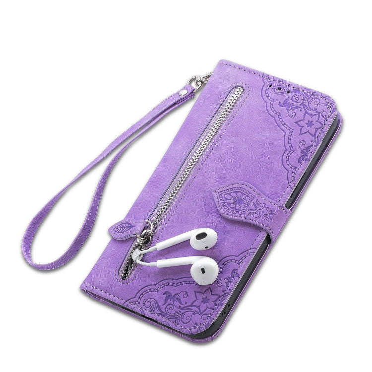 For Samsung Galaxy S20+ Embossed Flower Shockproof Leather Phone Case