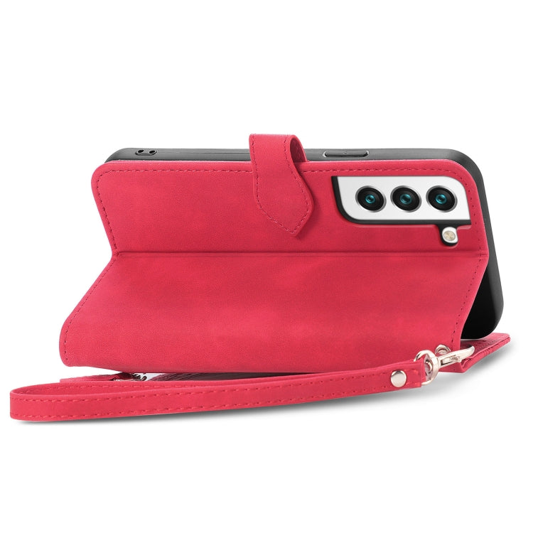 For Samsung Galaxy S22 5G Embossed Flower Shockproof Leather Phone Case