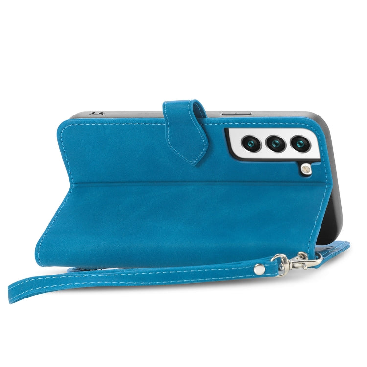 For Samsung Galaxy S22 5G Embossed Flower Shockproof Leather Phone Case