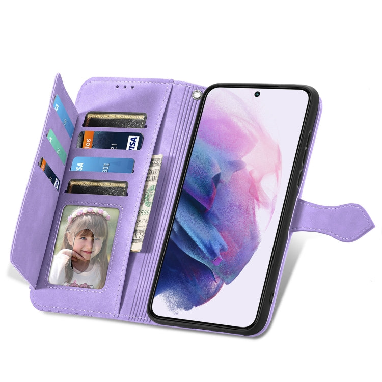 For Samsung Galaxy S22 5G Embossed Flower Shockproof Leather Phone Case