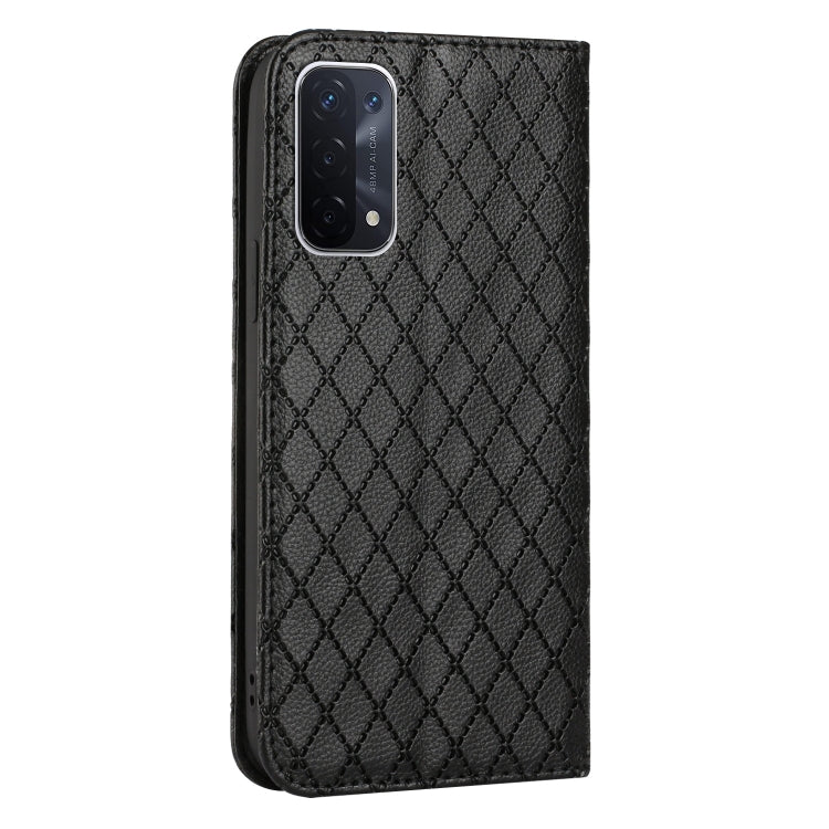 For OPPO A54 5G / A74 5G / A93 5G S11 RFID Diamond Lattice Flip Leather Phone Case