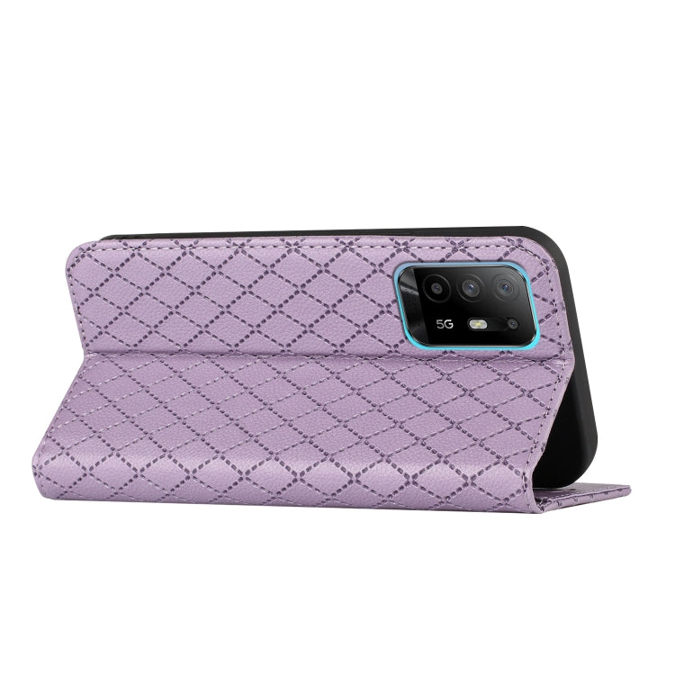 For OPPO A94 4G / A94 5G / A95 5G S11 RFID Diamond Lattice Flip Leather Phone Case