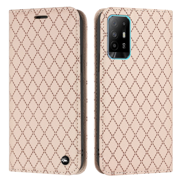 For OPPO A94 4G / A94 5G / A95 5G S11 RFID Diamond Lattice Flip Leather Phone Case