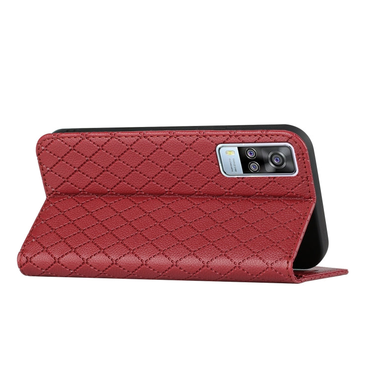 For vivo Y51s / Y51a / Y51 2020 S11 RFID Diamond Lattice Flip Leather Phone Case