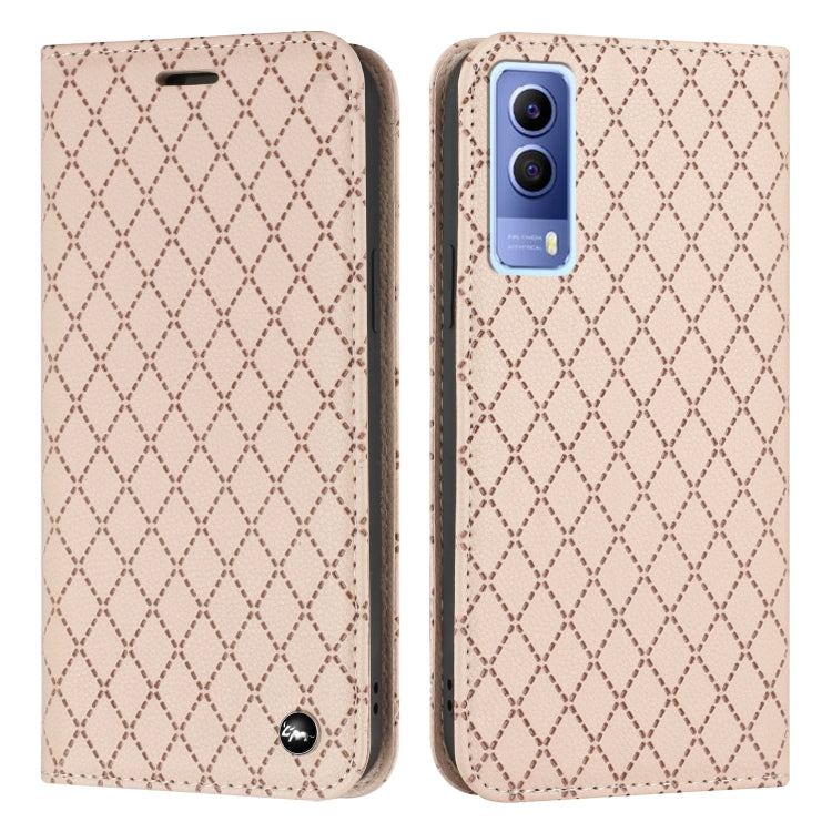 For vivo Y72 5G / Y53s / Y52 5G S11 RFID Diamond Lattice Flip Leather Phone Case