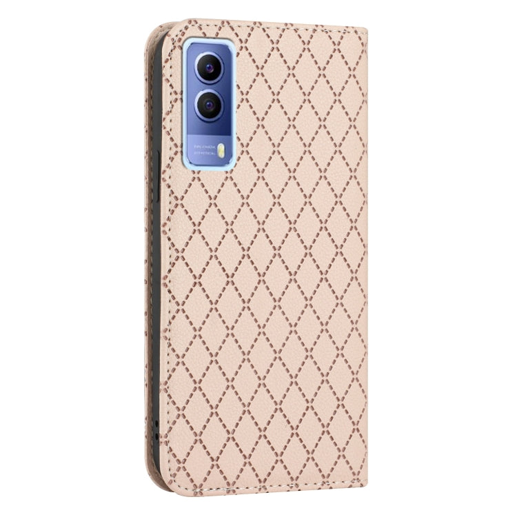 For vivo Y72 5G / Y53s / Y52 5G S11 RFID Diamond Lattice Flip Leather Phone Case