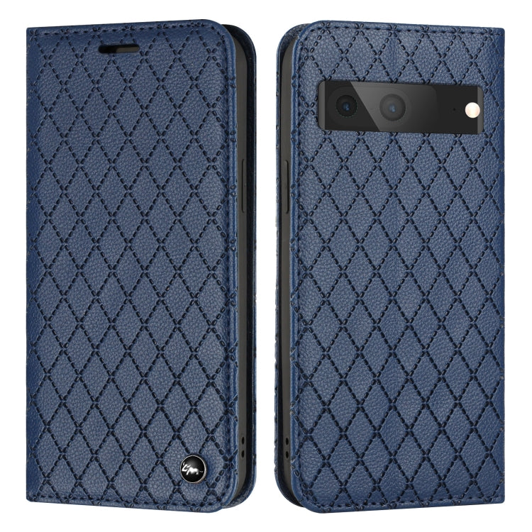 For Google Pixel 7 S11 RFID Diamond Lattice Flip Leather Phone Case