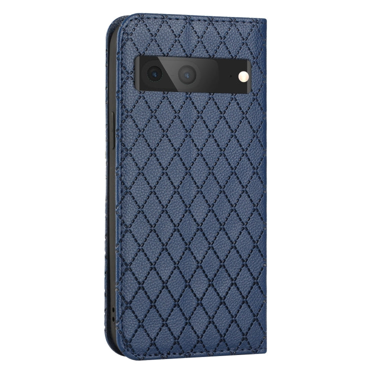 For Google Pixel 7 S11 RFID Diamond Lattice Flip Leather Phone Case