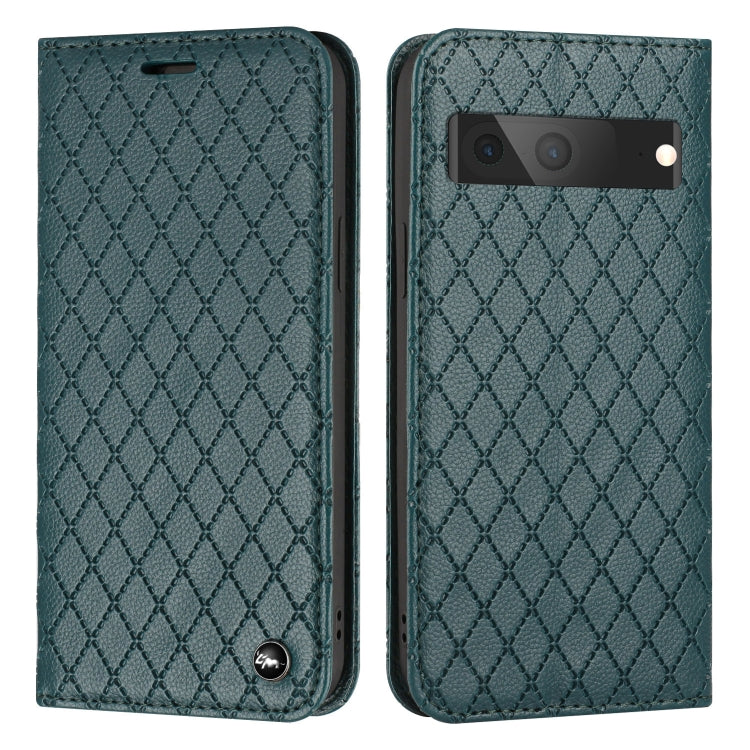 For Google Pixel 7 S11 RFID Diamond Lattice Flip Leather Phone Case