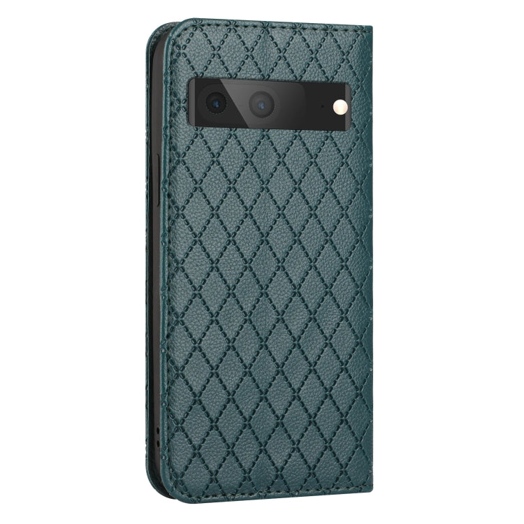 For Google Pixel 7 S11 RFID Diamond Lattice Flip Leather Phone Case