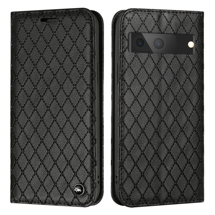 For Google Pixel 7 S11 RFID Diamond Lattice Flip Leather Phone Case