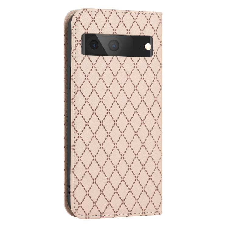 For Google Pixel 7 S11 RFID Diamond Lattice Flip Leather Phone Case