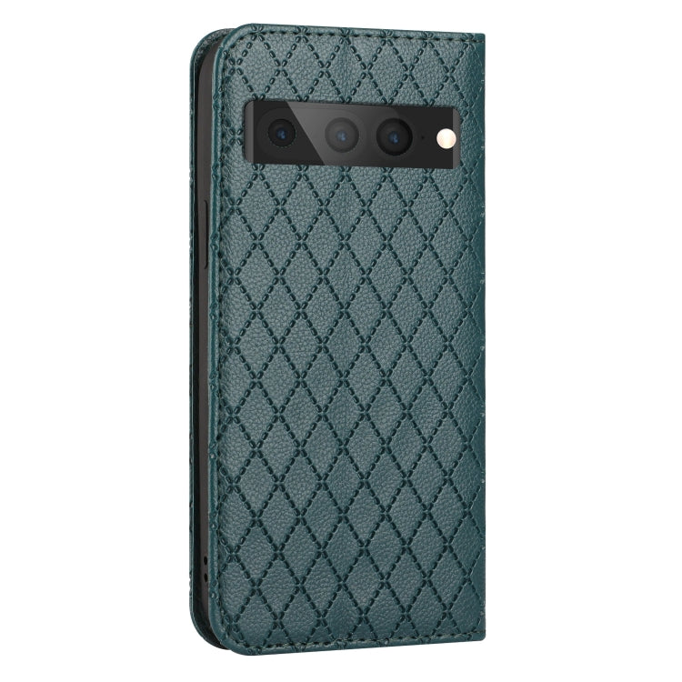 For Google Pixel 7 Pro S11 RFID Diamond Lattice Flip Leather Phone Case