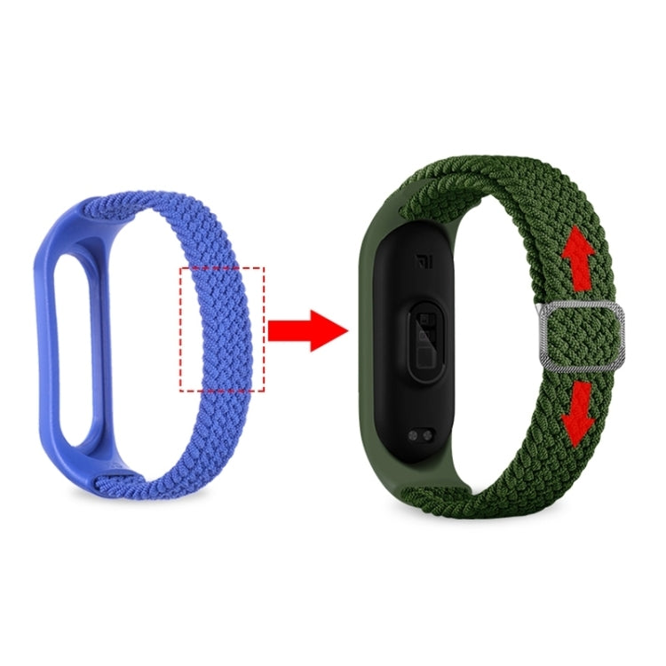 For Xiaomi Mi Band 7 Adjustable Nylon Braided Elasticity Watch Band