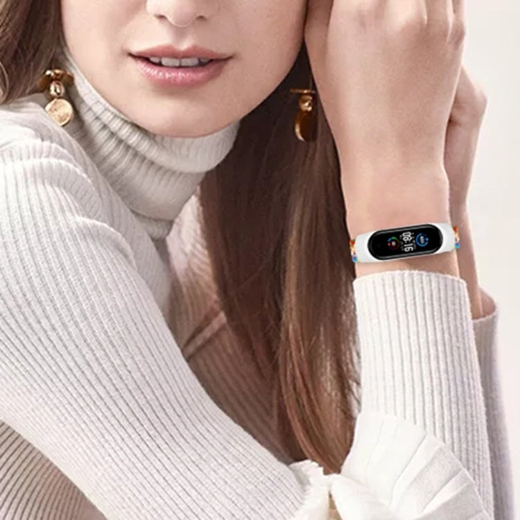 For Xiaomi Mi Band 7 Adjustable Nylon Braided Elasticity Watch Band
