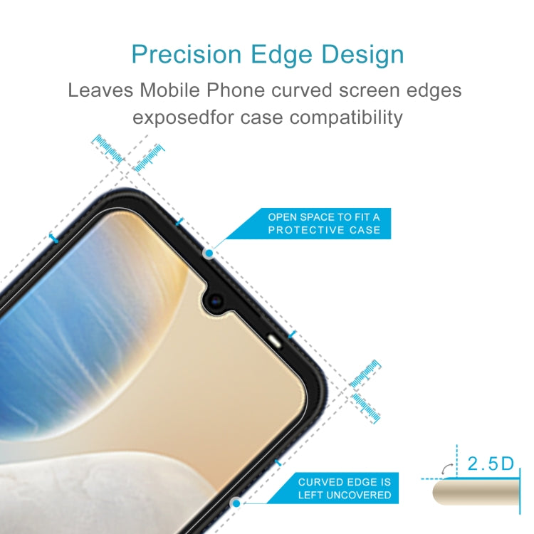 50 PCS 0.26mm 9H 2.5D Tempered Glass Film For TECNO Pop 6