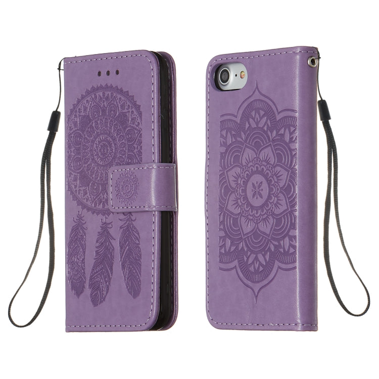 For iPhone SE 2022 / SE 2020 / 8 / 7 Dream Catcher Printing Horizontal Flip Leather Case with Holder & Card Slots & Wallet & Lanyard