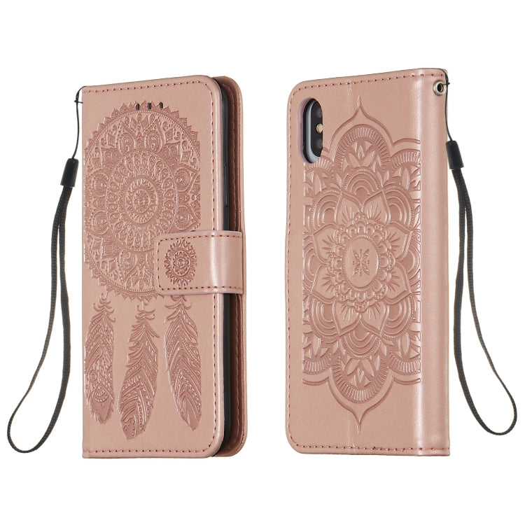 For iPhone X / XS Dream Catcher Printing Horizontal Flip Leather Case with Holder & Card Slots & Wallet & Lanyard