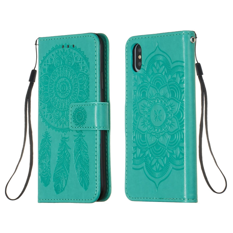 For iPhone X / XS Dream Catcher Printing Horizontal Flip Leather Case with Holder & Card Slots & Wallet & Lanyard
