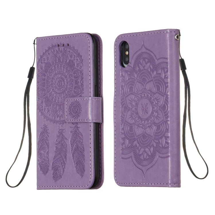 For iPhone X / XS Dream Catcher Printing Horizontal Flip Leather Case with Holder & Card Slots & Wallet & Lanyard