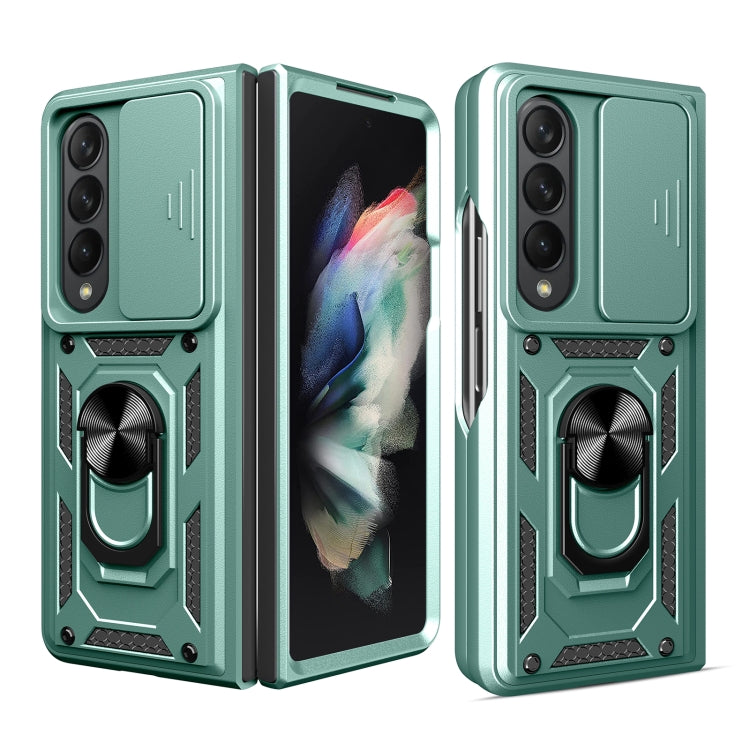 For Samsung Galaxy Z Fold4 Sliding Camera Cover TPU+PC Phone Case