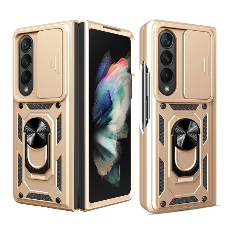 For Samsung Galaxy Z Fold4 Sliding Camera Cover TPU+PC Phone Case