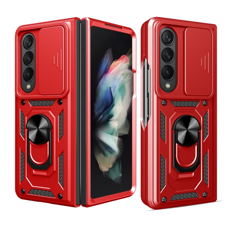 For Samsung Galaxy Z Fold4 Sliding Camera Cover TPU+PC Phone Case