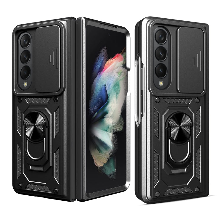 For Samsung Galaxy Z Fold4 Sliding Camera Cover TPU+PC Phone Case