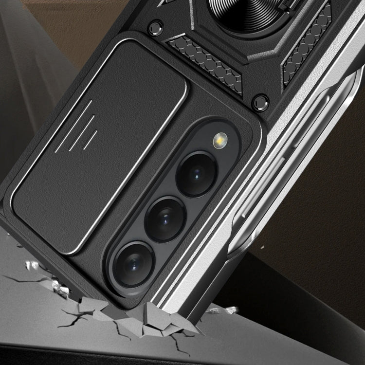 For Samsung Galaxy Z Fold4 Sliding Camera Cover TPU+PC Phone Case