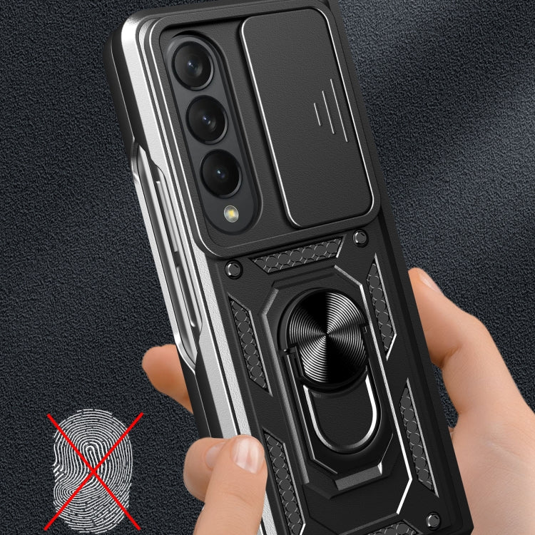 For Samsung Galaxy Z Fold4 Sliding Camera Cover TPU+PC Phone Case