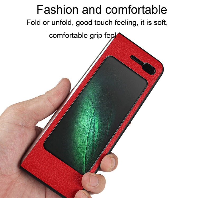 For Galaxy Fold / W2020 Shockproof Full Coverage Litchi Texture