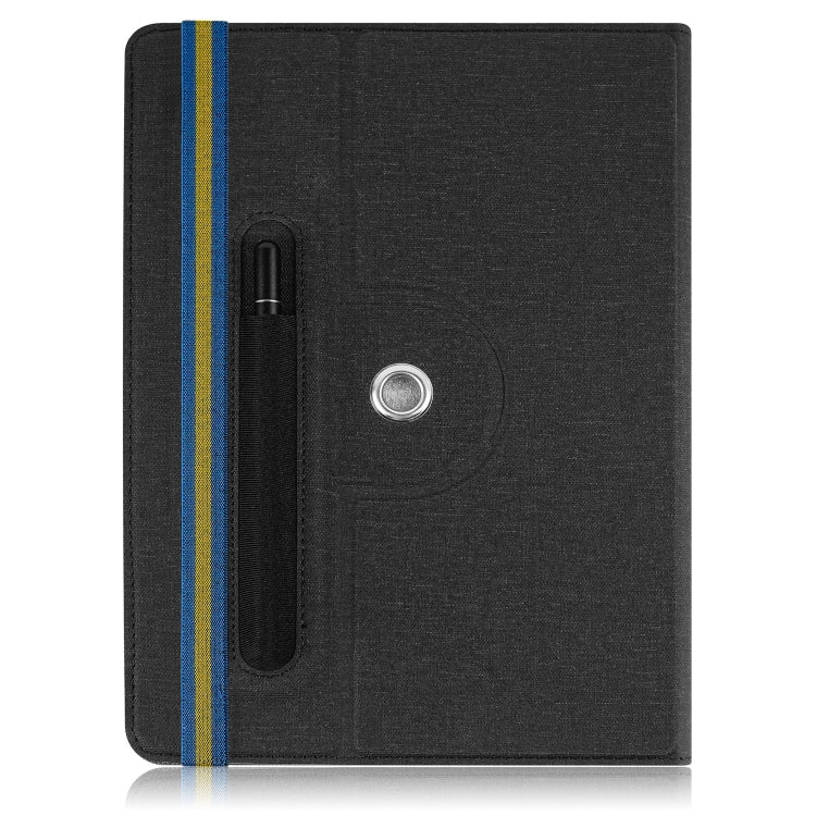 For 10 inch Cloth Texture 360 Rotation Horizontal Flip Universal Tablet PC Leather Case with Pen Slot