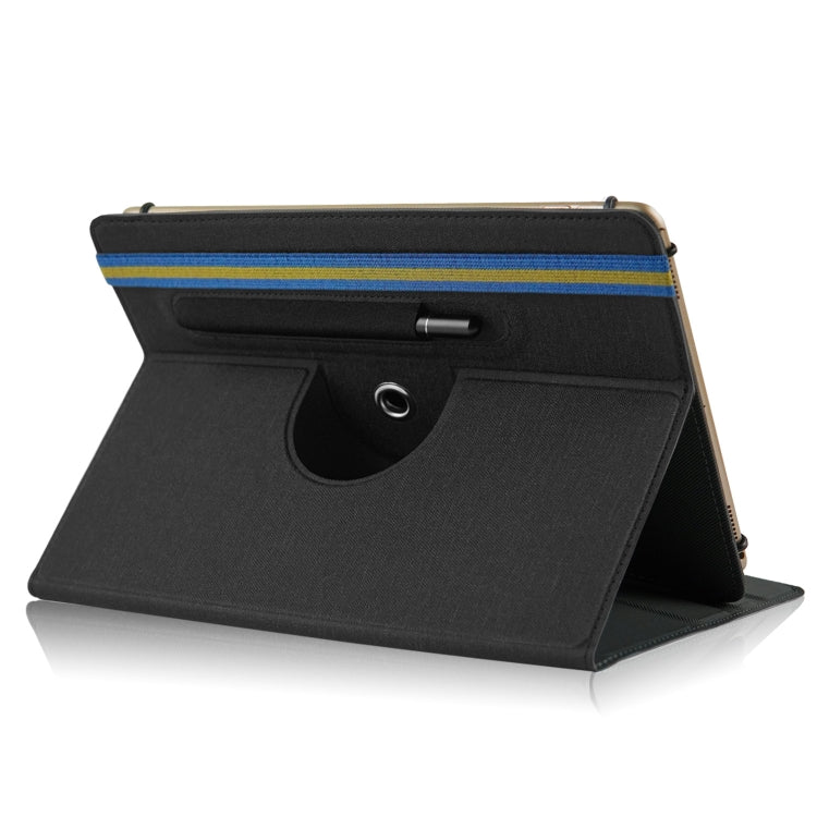 For 10 inch Cloth Texture 360 Rotation Horizontal Flip Universal Tablet PC Leather Case with Pen Slot