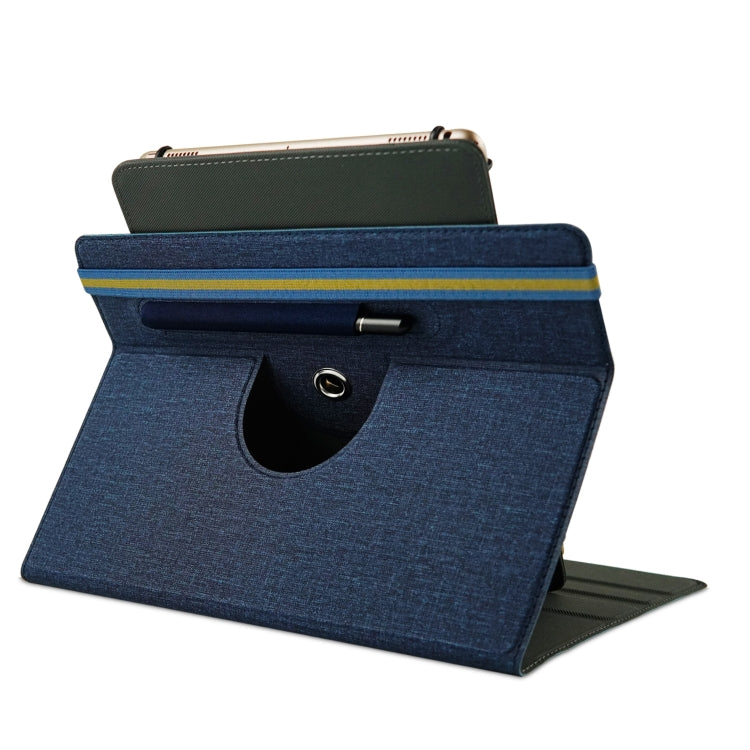 For 10 inch Cloth Texture 360 Rotation Horizontal Flip Universal Tablet PC Leather Case with Pen Slot
