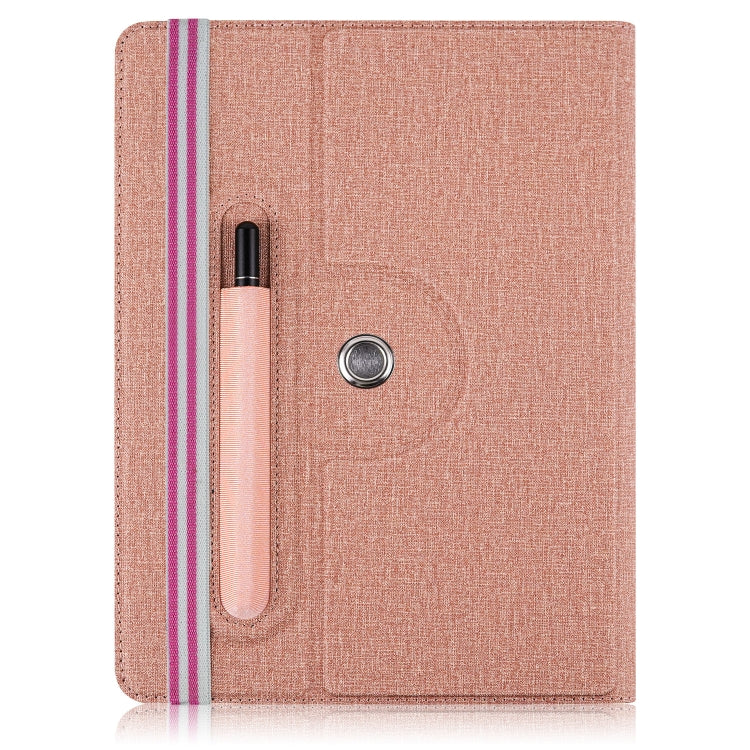 For 10 inch Cloth Texture 360 Rotation Horizontal Flip Universal Tablet PC Leather Case with Pen Slot
