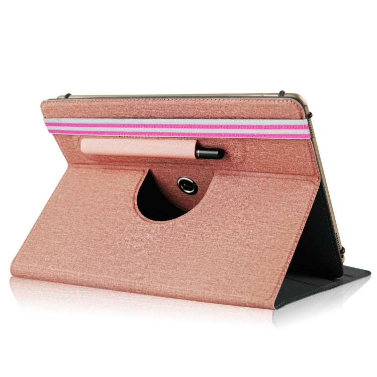 For 10 inch Cloth Texture 360 Rotation Horizontal Flip Universal Tablet PC Leather Case with Pen Slot