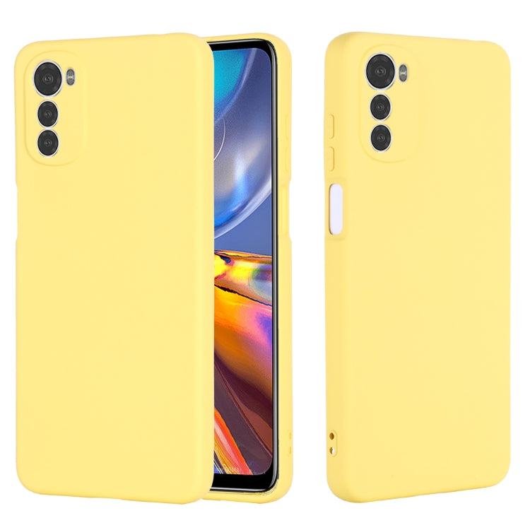 For Motorola Moto G22/ E32s 4G Pure Color Liquid Silicone Shockproof Full Coverage Phone Case