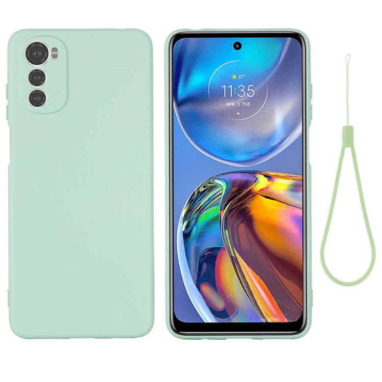 For Motorola Moto G22/ E32s 4G Pure Color Liquid Silicone Shockproof Full Coverage Phone Case